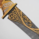 شفرة سكين بالذهب